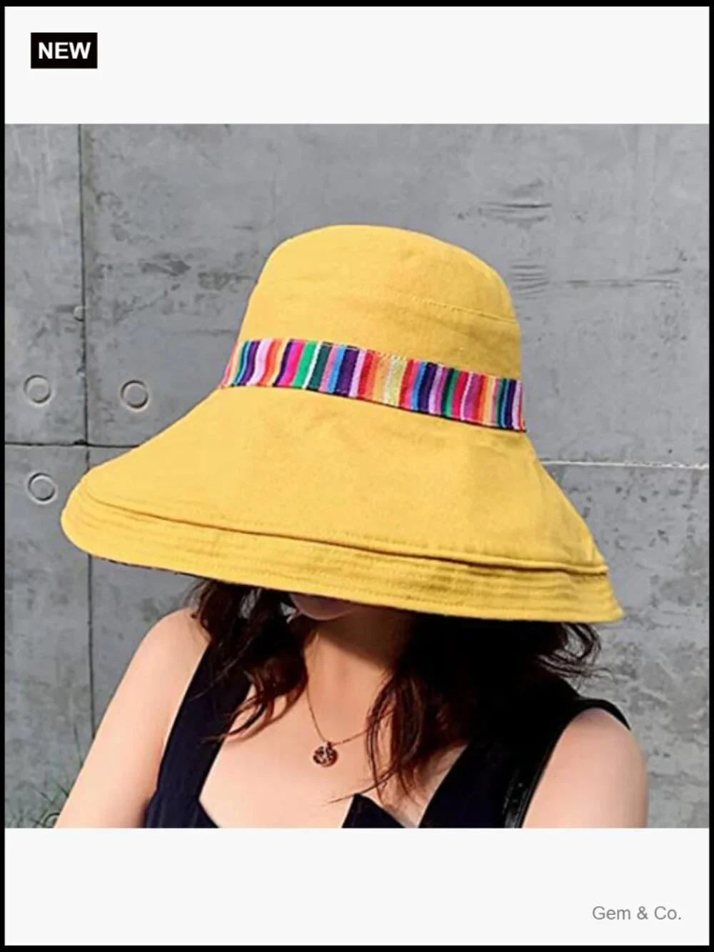 Wide Brim Sun Hat UPF 50+ Wired Edge Adjustable Chin Strap Packable